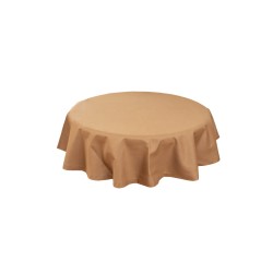 Fata de masa rotunda, maro, bumbac teflonat